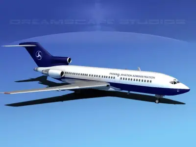 Boeing 727-100 Federal Aviation Administration 3D model