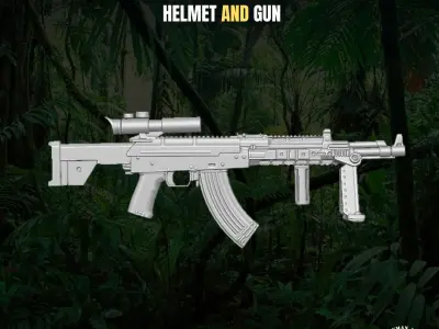 Jungle Assassin Kit for action figures 3D print model