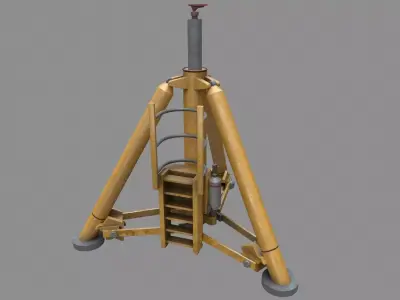 Aircraft Jack Low-poly 3D model