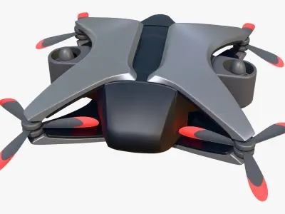 Futuristic Drone X6 M1 3D model