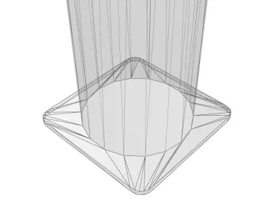 Black Stainless Steel Bollard 3D model