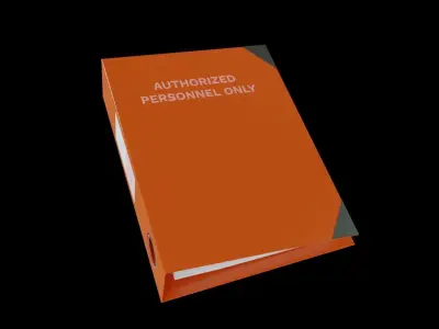 Military Binders and Files Low-poly 3D model