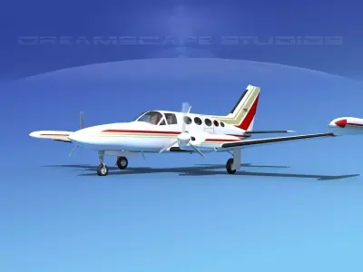 Cessna 414 Chancellor V01 3D model