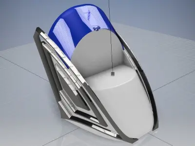 Boat Rib console for two real scale reade for constraction 3D model