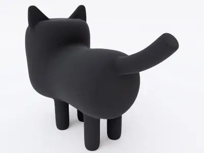 Cat cartoon 3dmodel 3D model