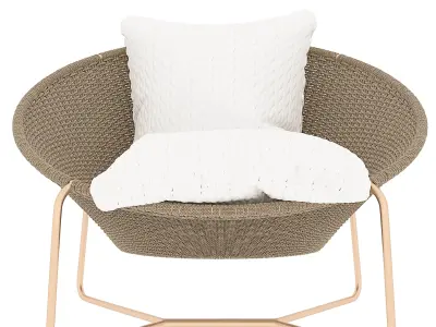 Lounge chair cushions for outdoor 3D model