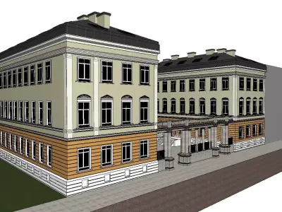 Warsaw King Palace building model 3D model
