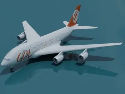 Gol Airlines Airbus A380 3D model