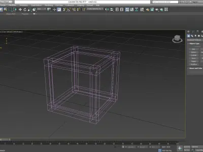Realistic Crate wooden cube Low-poly 3D model