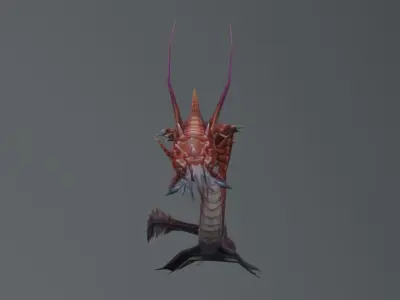 Monster Insect Fantasy Low Poly Low-poly 3D model