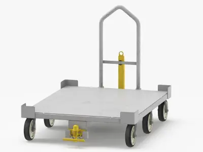 Towable Cart 01 Large Empty and Full 3D model