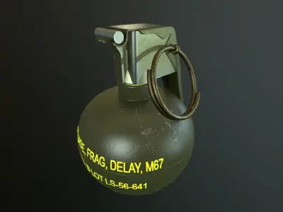 M-67 Hand Grenade Low-poly 3D model