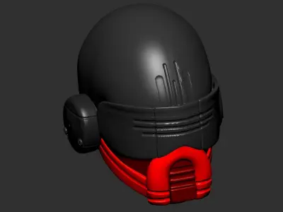 helmet high poly sculpt 3d printable ver 7 3D model 3D model