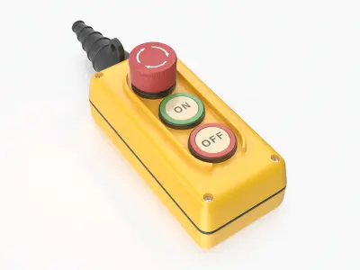 On / Off with Emergency Pendant Push Button 3D model