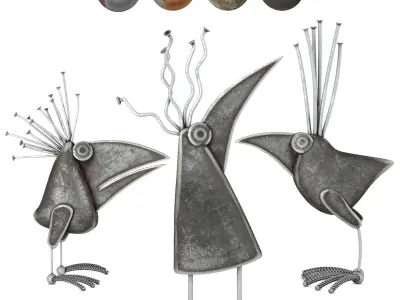 Decorative Birds Sculptures Vol-5 3D model