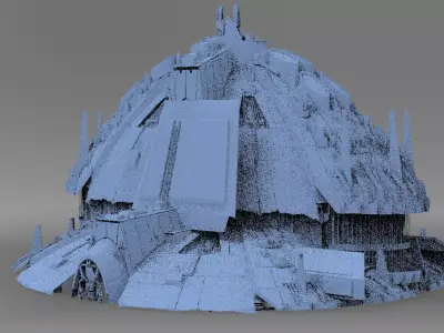 Jupiter Ancient tech temple 3D model