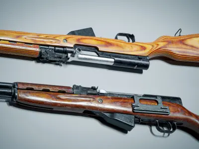 rifle SKS - weapon pack Low-poly 3D model