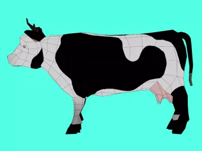 Cow Low Poly Low-poly 3D model
