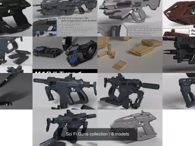 Sci Fi Guns collection 