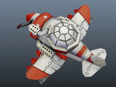 Micro Plane - Low Poly Hand Painted Low-poly 3D model