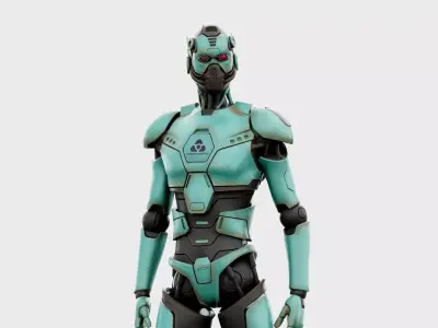  CYBORGTOPIA B-22  Rigged for Unreal Engine - Unity - MIXAMO 3D model