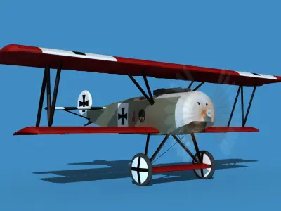 Fokker D-VI V06 3D model