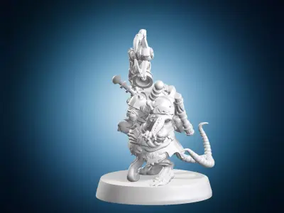 Steampunk Rat Alchemist Staff 3D print model