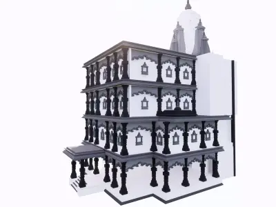 indian jodhpuri temple 3d modal 3D model