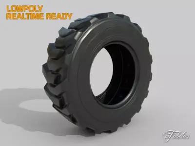 Loader tyre Low-poly 3D model