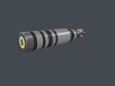 Tank modern shell 120mm APFSDS Low-poly 3D model