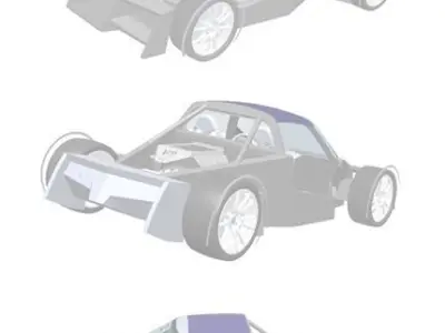 Supercar model for 500G contest II Free 3D model