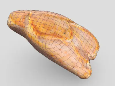 CC0 - Cooked Chicken Breast Free low-poly 3D model