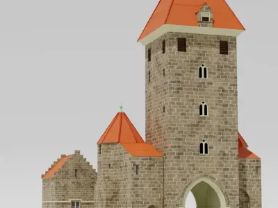 Medieval City Gate Free 3D model