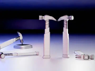 hammer Free low-poly 3D model