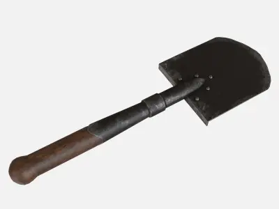Sapper shovel Low-poly 3D model