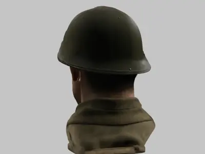 WWII US Soldier 3D Model - High Quality Character for Games Low-poly 3D model