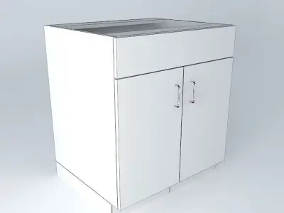 S2D1FDHC cabinet with wooden top Free 3D model