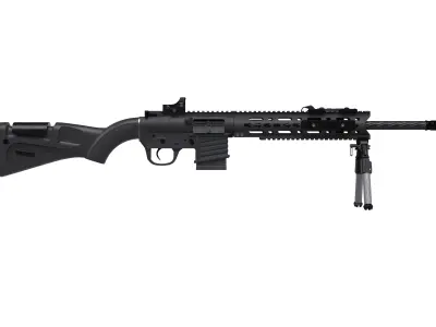 Sniper Rifle 2 Low-poly 3D model