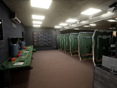 Shooting Range Package  80 Variations Low-poly 3D model