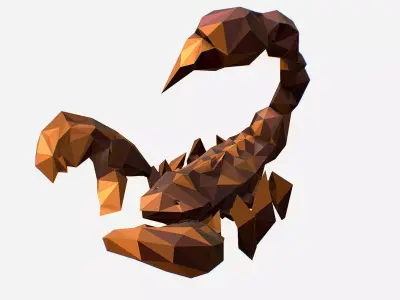 Scorpion - Brown Scorpio Animated Low Poly Art Low-poly 3D model