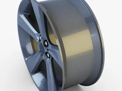 Style 128 wheel ferric gray Mid Poly Low-poly 3D model