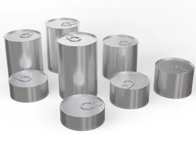 Tin Can Set  3D model