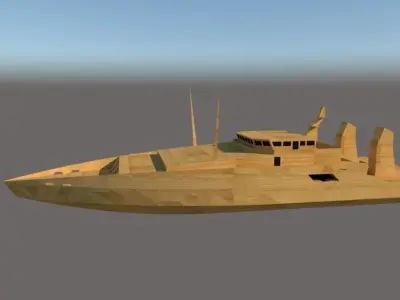 Coast Guard RC Boat 3D model