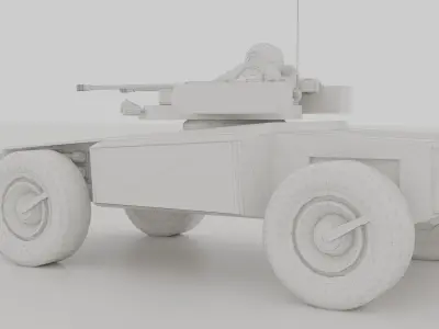 BTR Drone vehicle Armored Tank Vehicle Low-poly 3D model