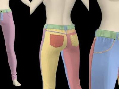 FEMALE PANTS PACK 2021 genesis8 zprj highpoly 3D model
