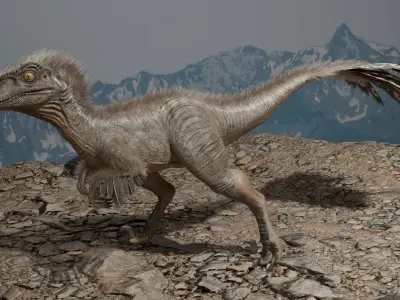 Deinonychus rigged(1) 3D model
