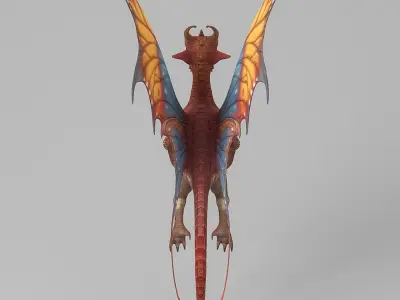 Cartoon Dragon 2 Low-poly 3D model