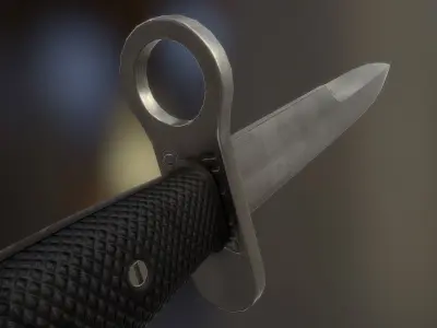 M7 Bayonet assault rifle attachment Low-poly 3D model