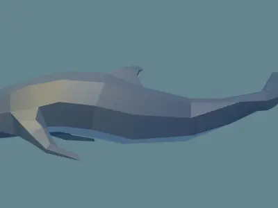 Dolphin in low polygons Free low-poly 3D model