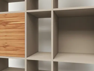 Book Library Plaza Wood Free 3D model